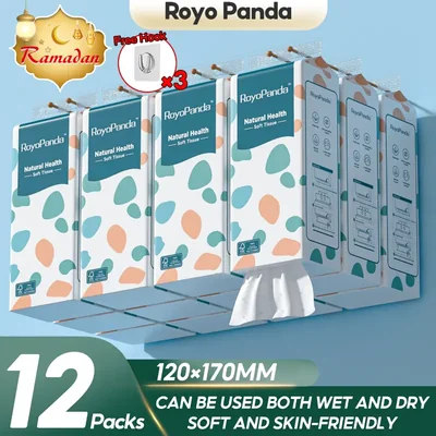 12 Packs RoyoPanda Hanging Tissue Tissue Gantung Tisu Gantung Viral Tisu Viral Facial Tissue