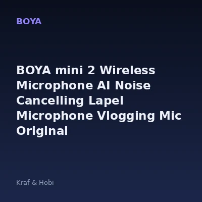 BOYA mini 2 Wireless Microphone&nbsp;AI Noise Cancelling Lapel Microphone&nbsp;Vlogging Mic Original