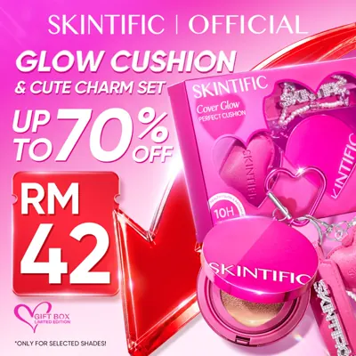 Cushion SKINTIFIC Cover Glow &mdash; Pink, Liputan Penuh
