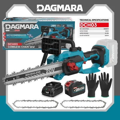 DAGMARA DCH03 12&rdquo; Chainsaw Gergaji Rantai Elektrik Mini Portable Genggam Lithium 20 Volt Chain