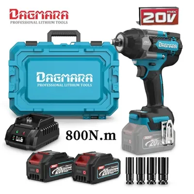 DAGMARA DIW01-800 Electric Cordless Impact Wrench Heavy Duty Brushless High Power Drive