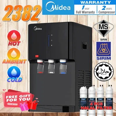 DESIGN 2026 Midea Mild Alkaline Hot / Ambient / Cold Water Dispenser YL- 2382 - 4 Jakim Halal
