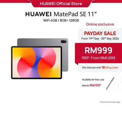 HUAWEI MatePad SE 11 Tablet 4GB+128GB 7700mAh Battery Eye Comfort HUAWEI FullView Display