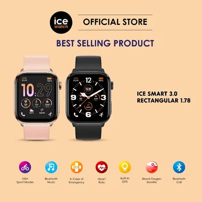 Ice-Watch ICE smart 3.0 rectangular 1.78 AMOLED Bluetooth GPS Fitness Tracker AMOLED Display