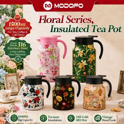 MODOFO 316 Thermos Stainless Steel Teapot Coffee Pot hadiah hari guru Thermal Insulation