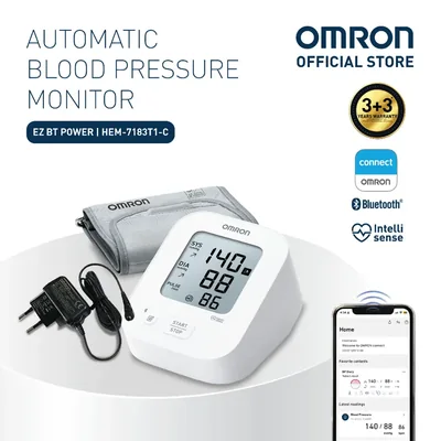 OMRON Blood Pressure Monitor Monitor Tekanan Darah HEM-7141T I EZ BT HEM-7183T1-C