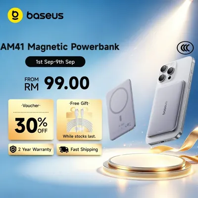 Powerbank Magnetik Baseus PicoGo AM41 &mdash; Ultra Nipis