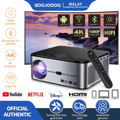 Projektor Mini GOOJODOQ &mdash; Wi-Fi, Paparan Besar