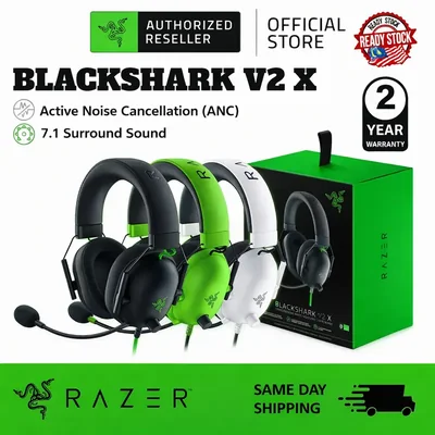 RAZER Blackshark V2 X Gaming Headset Lightweight + ANC Headset 7.1 Surround Sound Audio