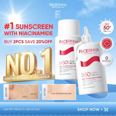 Serum Sunscreen FACERINNA SPF50+ PA++++ &mdash; Niacinamide