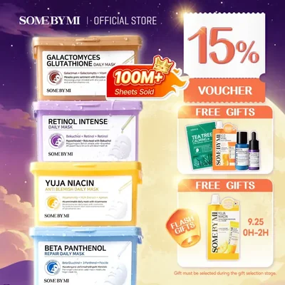 SOME BY MI DAILY MASK 30 SHEETS BUNDLE SET (Glutathione daily mask, Yuja daily mask, Retinol