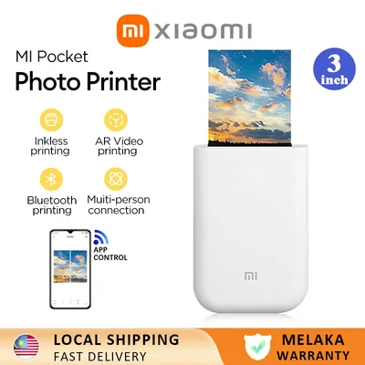 Xiaomi Mi Pocket Photo Printer ZINK Inkless Technology Wireless Bluetooth Thermal Print AR